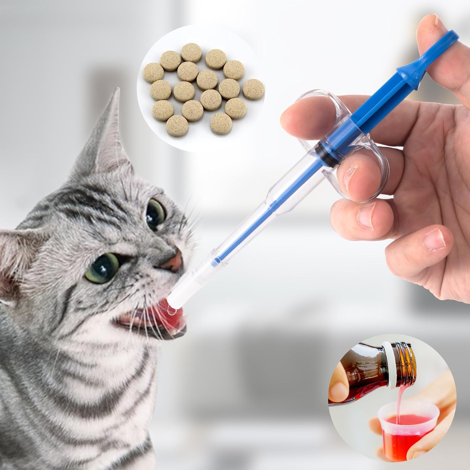 Storage Tips For Food - Pet Medicine Feeder, Silicone Syringe Cat