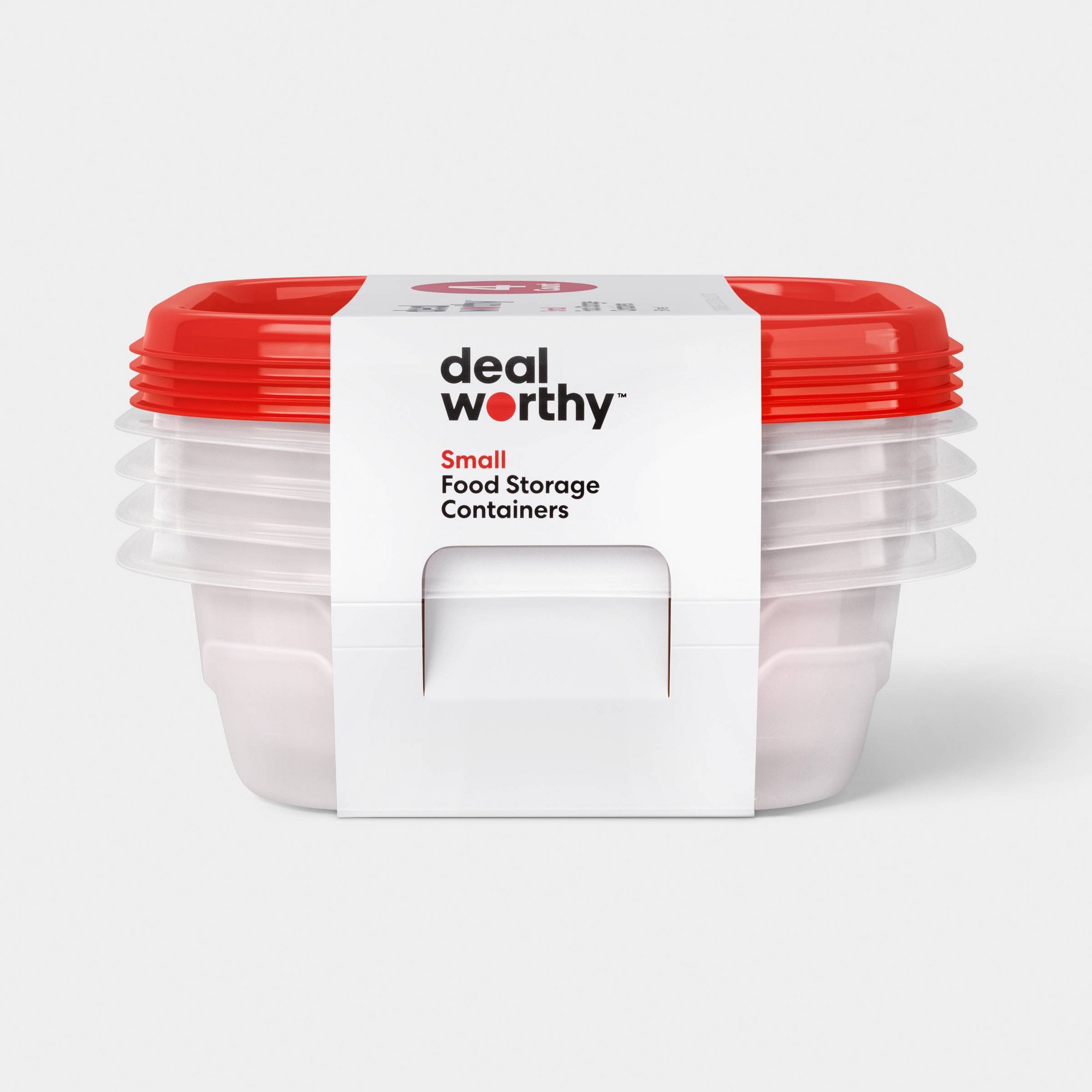 Storage Food Prep - 4ct Small Square Food Storage Containers