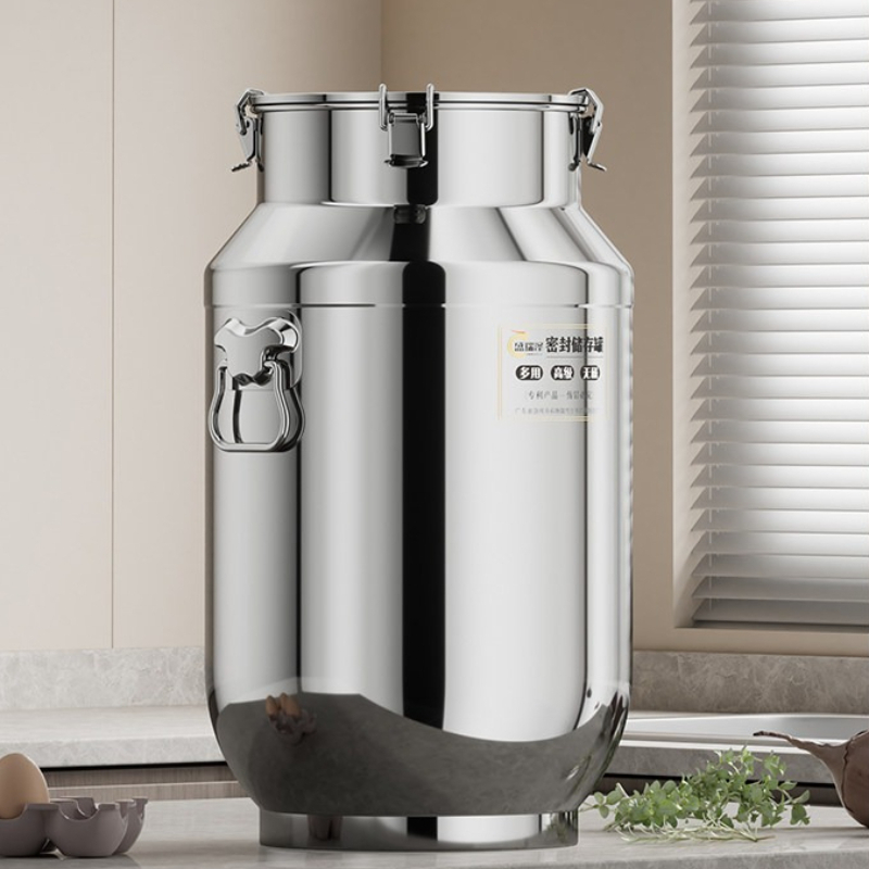 Xl Food Storage Containers With Lids - Premium Airtight Stainless Steel Canister Large