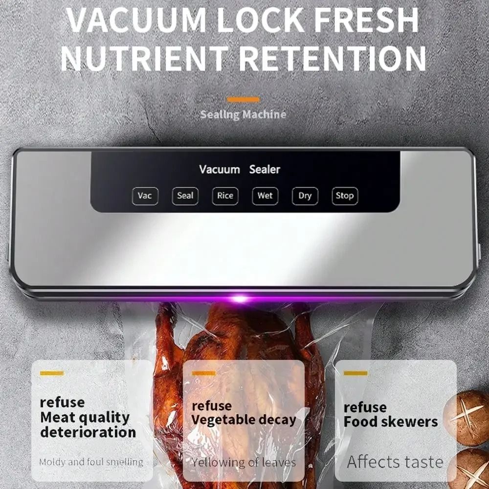 Food Storage Vacuum Seal - Touch Button Electric Vacuum Sealer Multiple