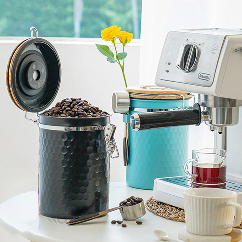 Food Storage In Stainless Steel - Kitchen Stainless Steel Coffee Canisters Airtight