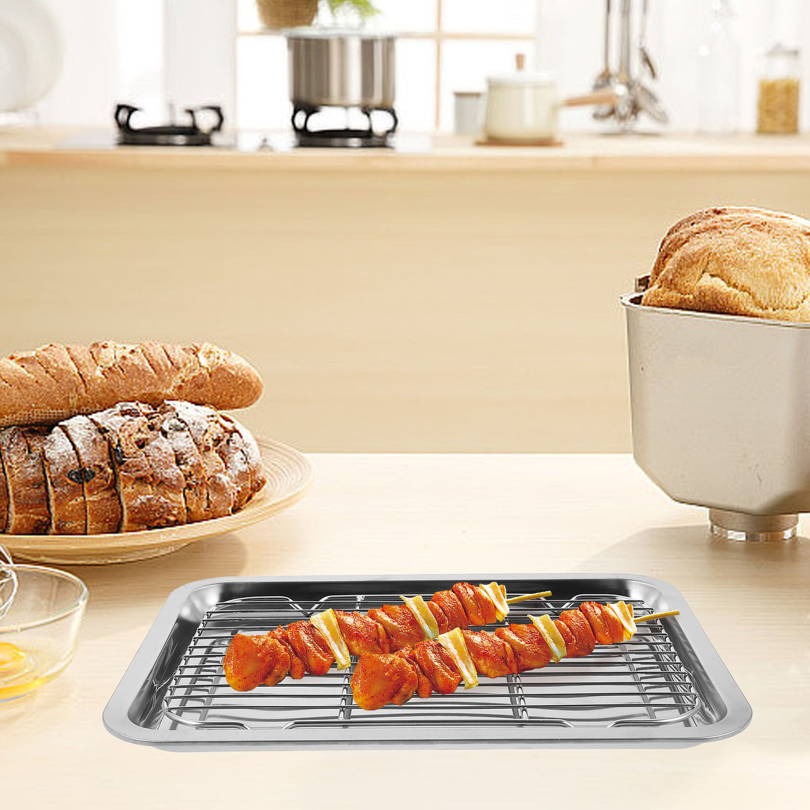 Food Storage In Stainless Steel - 1Set Stainless Steel Wire Baking Rack