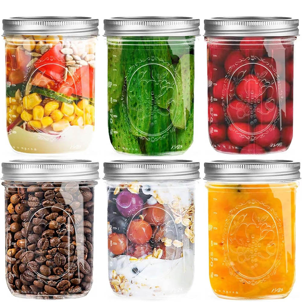 Mason Jar Wide Mouth - 16oz Wide Mouth Mason Jars with