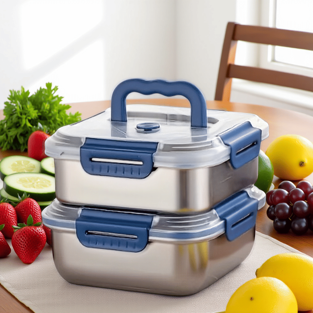 Xl Food Storage Containers With Lids - 2PCS Yakimoto Extra-Large Stainless Steel Food