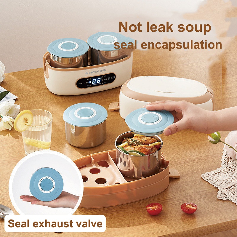 2L 300W Smart Electric Lunch B - đánh giá và giá Stainless Lunch Box