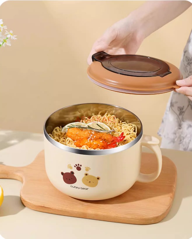 Stainless steel bowl with lid, - đánh giá và giá Stainless Lunch Box
