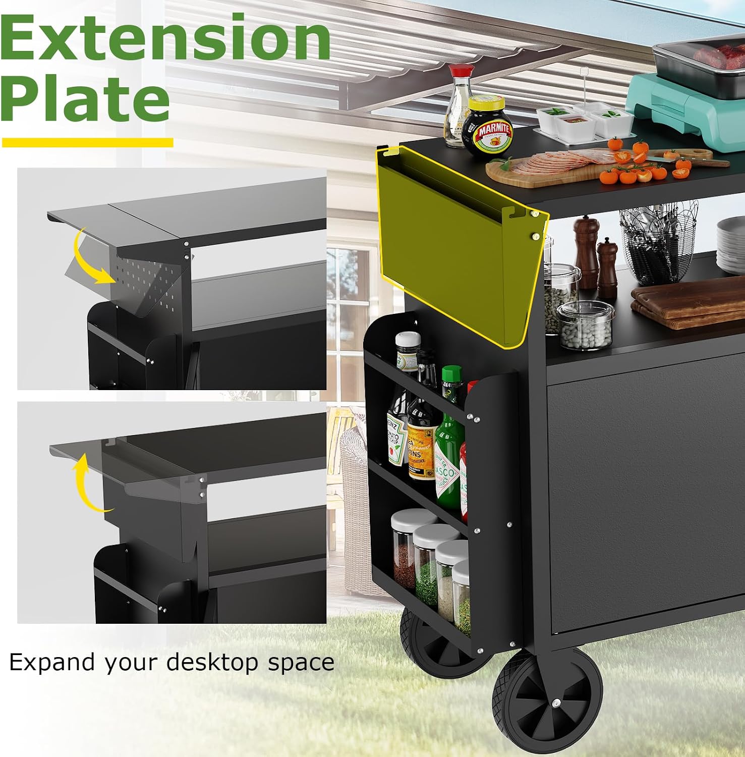 Outdoor Grill Cart Table With  - đánh giá và giá Food Storage For Camping