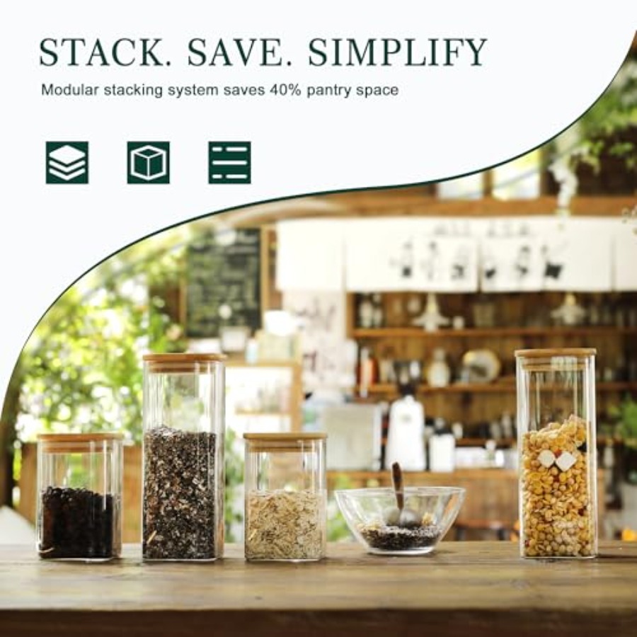 12-Pack Square Glass Storage J - đánh giá và giá Food Storage Lid
