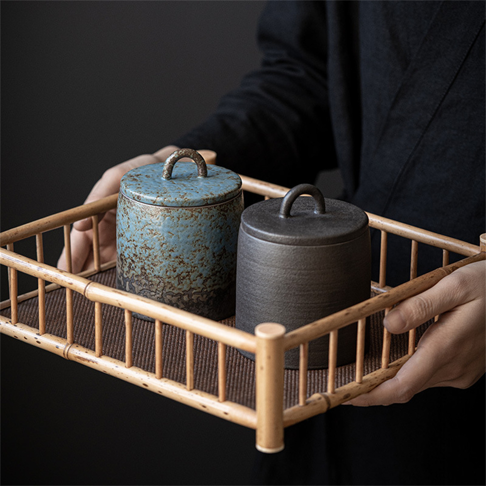 Ceramic Tea Caddy Sealed Jar S - đánh giá và giá Food Storage Quart