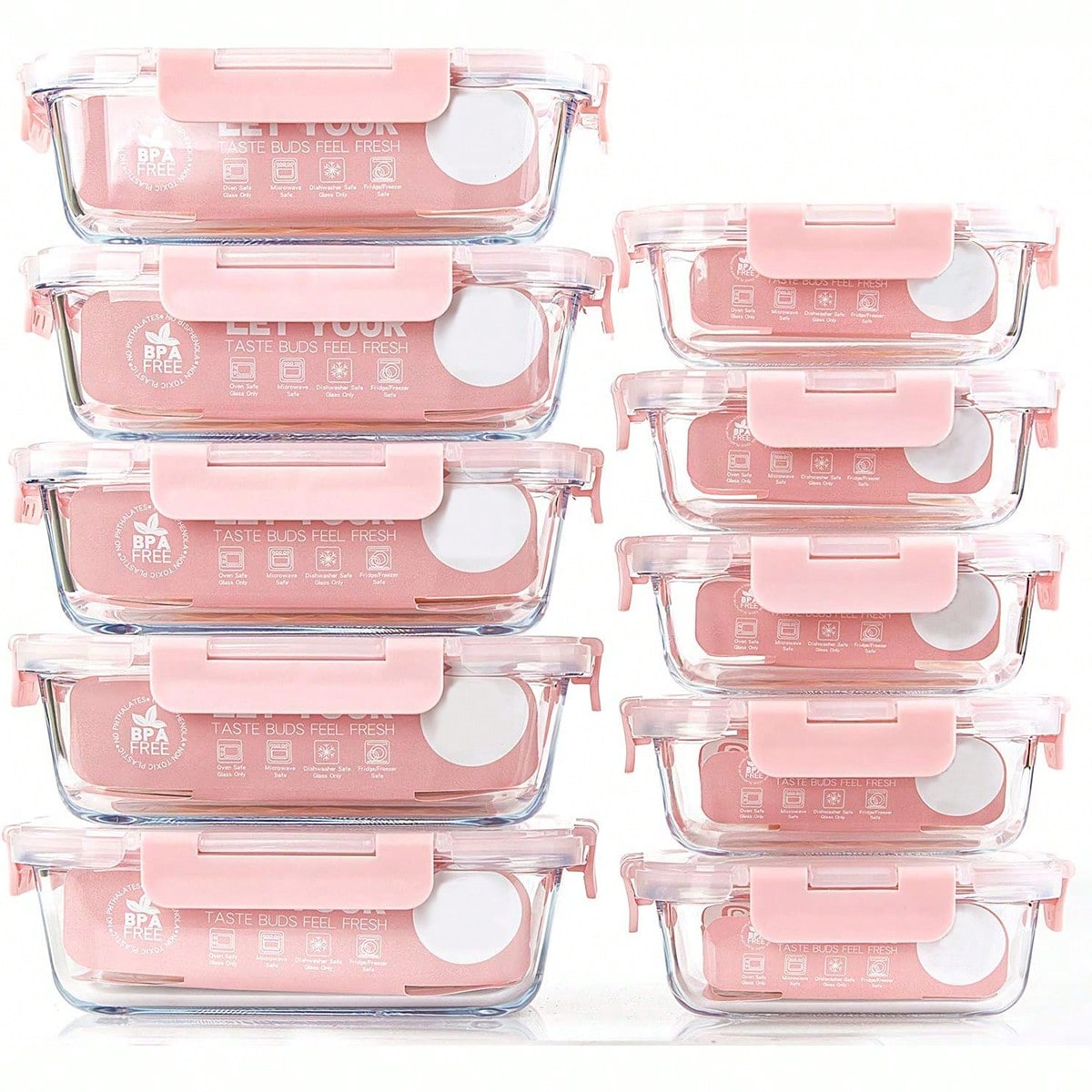 10 Pack Glass Meal Prep Contai - đánh giá và giá Food Storage Quart
