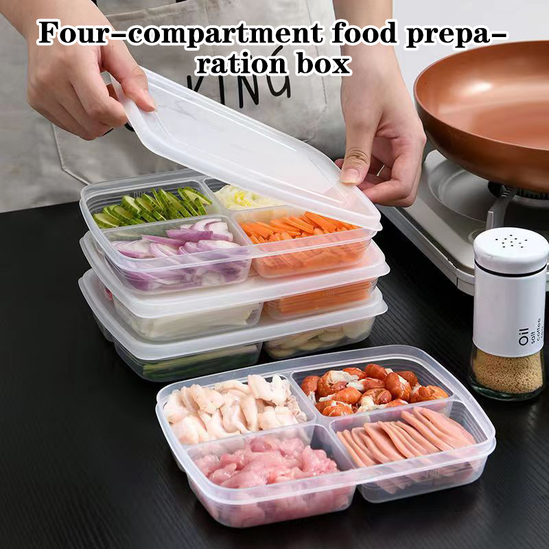 New【4 Grids Plastic Storage Bo - đánh giá và giá Food Storage For Refrigerator