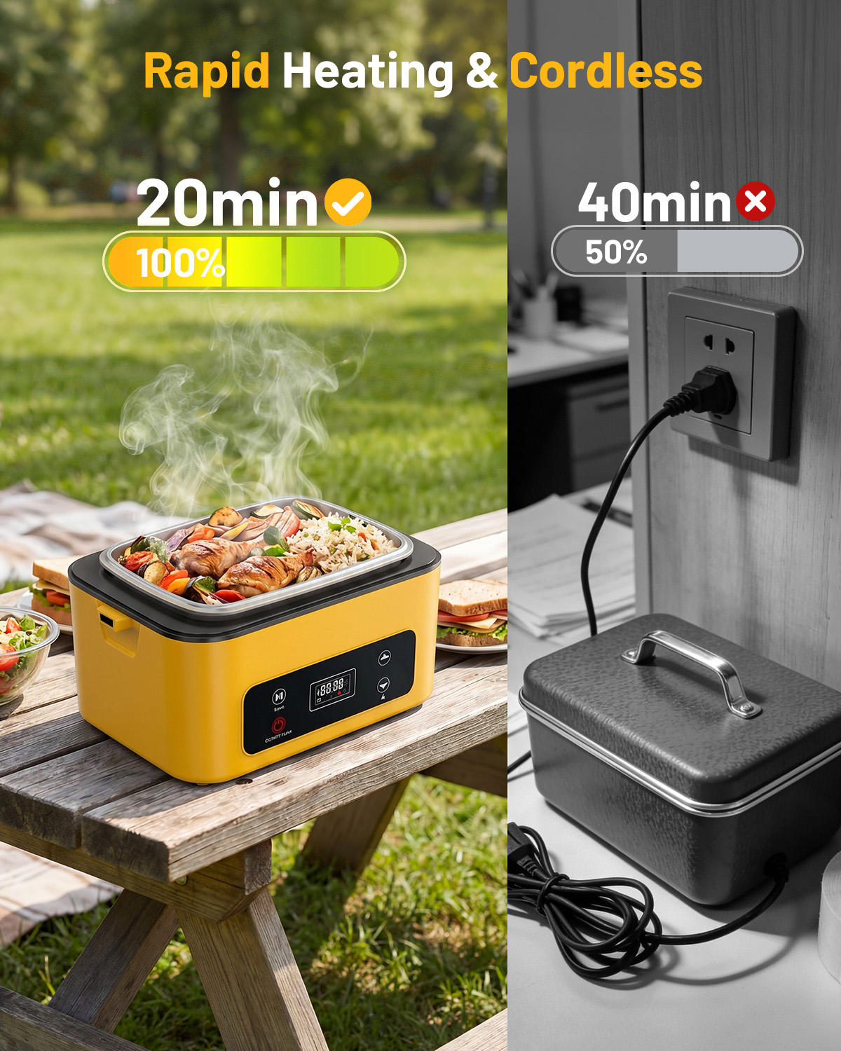 TaskStar Portable Heated Lunch - đánh giá và giá Food Storage For Camping