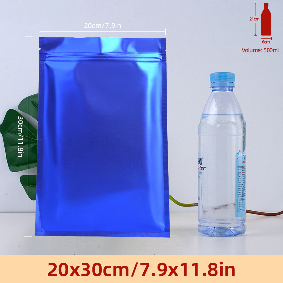 100pcs Matte Blue Foil Zipper  - đánh giá và giá Food Storage And