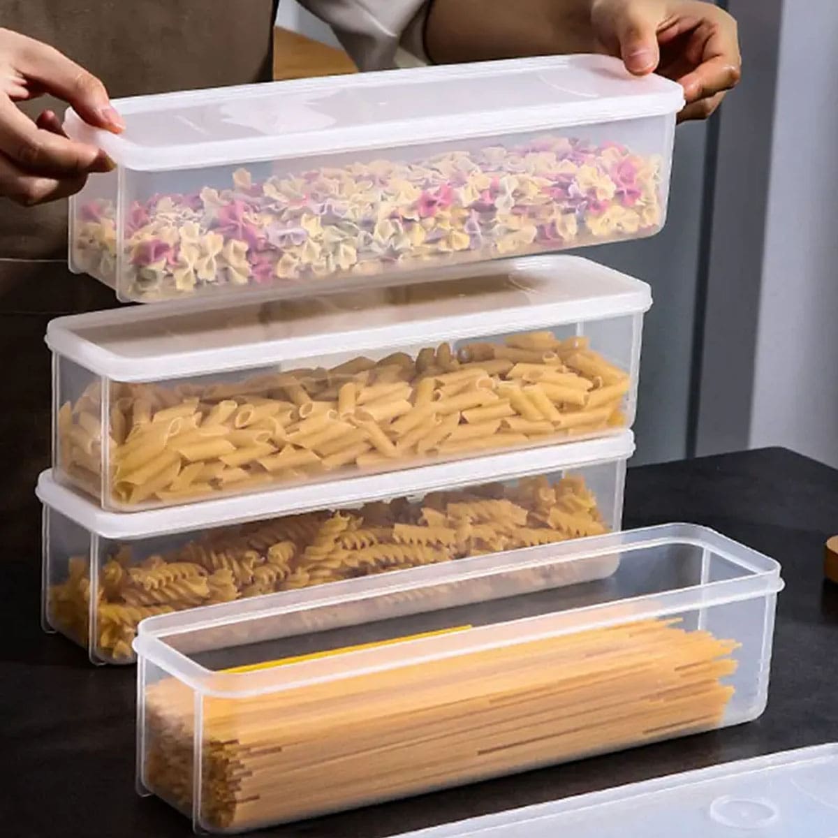 1 Plastic Transparent Storage  - đánh giá và giá Food Storage For Refrigerator
